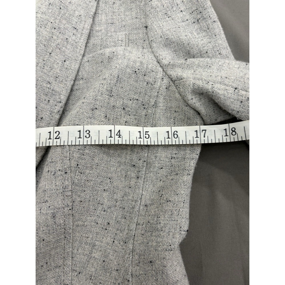 Banana Republic Women's Gray Button Front Long Sleeve Blazer Hacking Jacket 4 - Picture 6 of 14